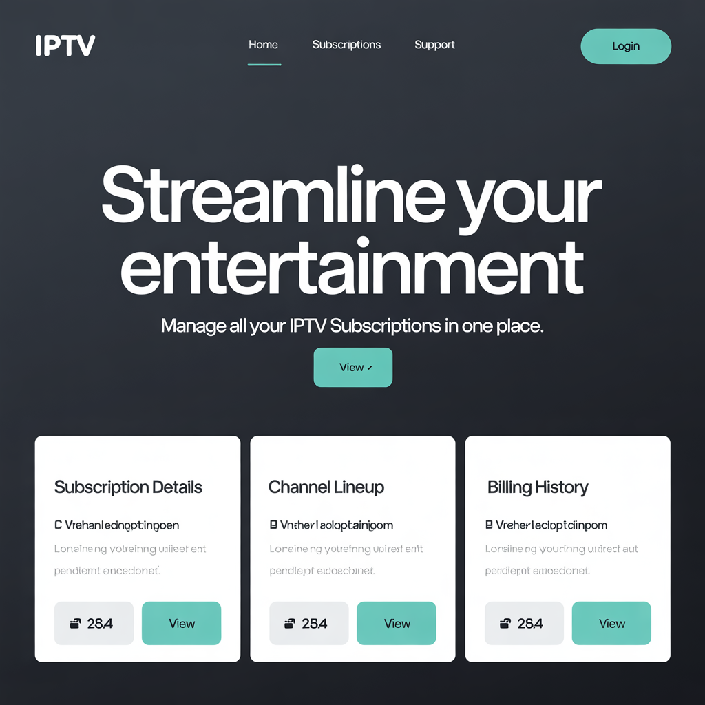 iptv subscription dashboard